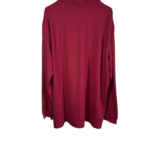 Member's Mark Men's Classic Fit Stretch Cotton Long Sleeve Pique Polo Red XXL - Picture 3 of 11